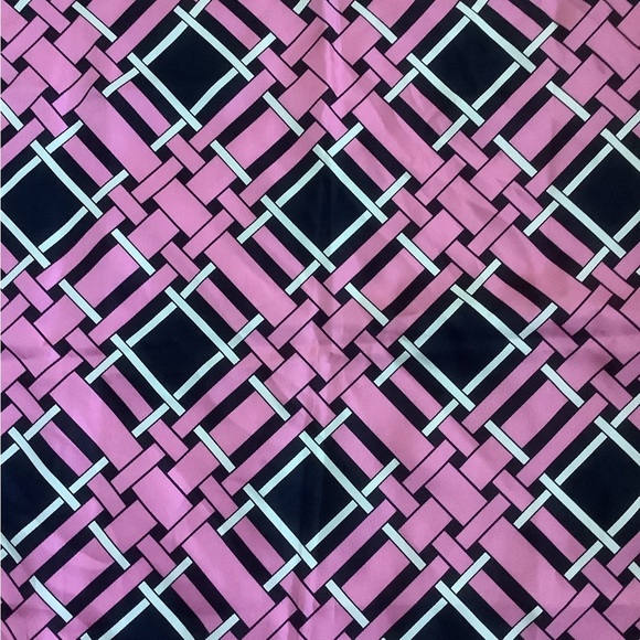 Navy/Pink/Ivory 21” Square Scarf - Picture 6 of 6